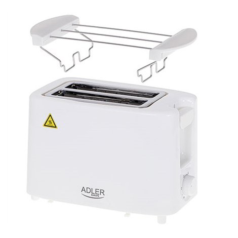 Adler | AD 3223 | Toaster | Power 750 W | Number of slots 2 | Housing material Plastic | White - 2